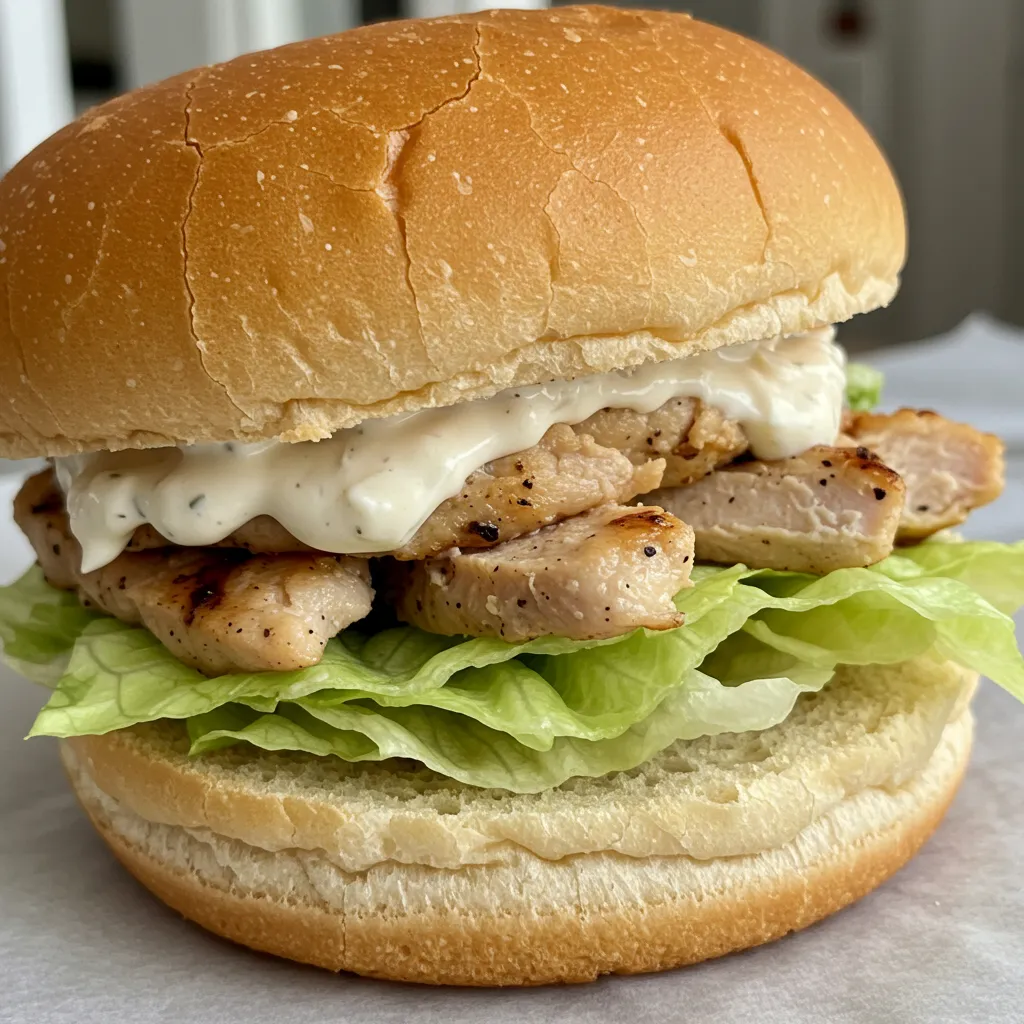 Ultimate Chicken Caesar Sandwiches with Homemade Dressing: A Gourmet Handheld Masterpiece - tertiary view